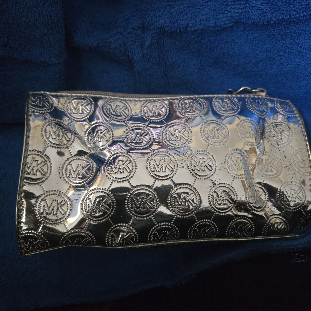 Michael Kors Silver Clutch with Logo Design - Picture 2 of 3